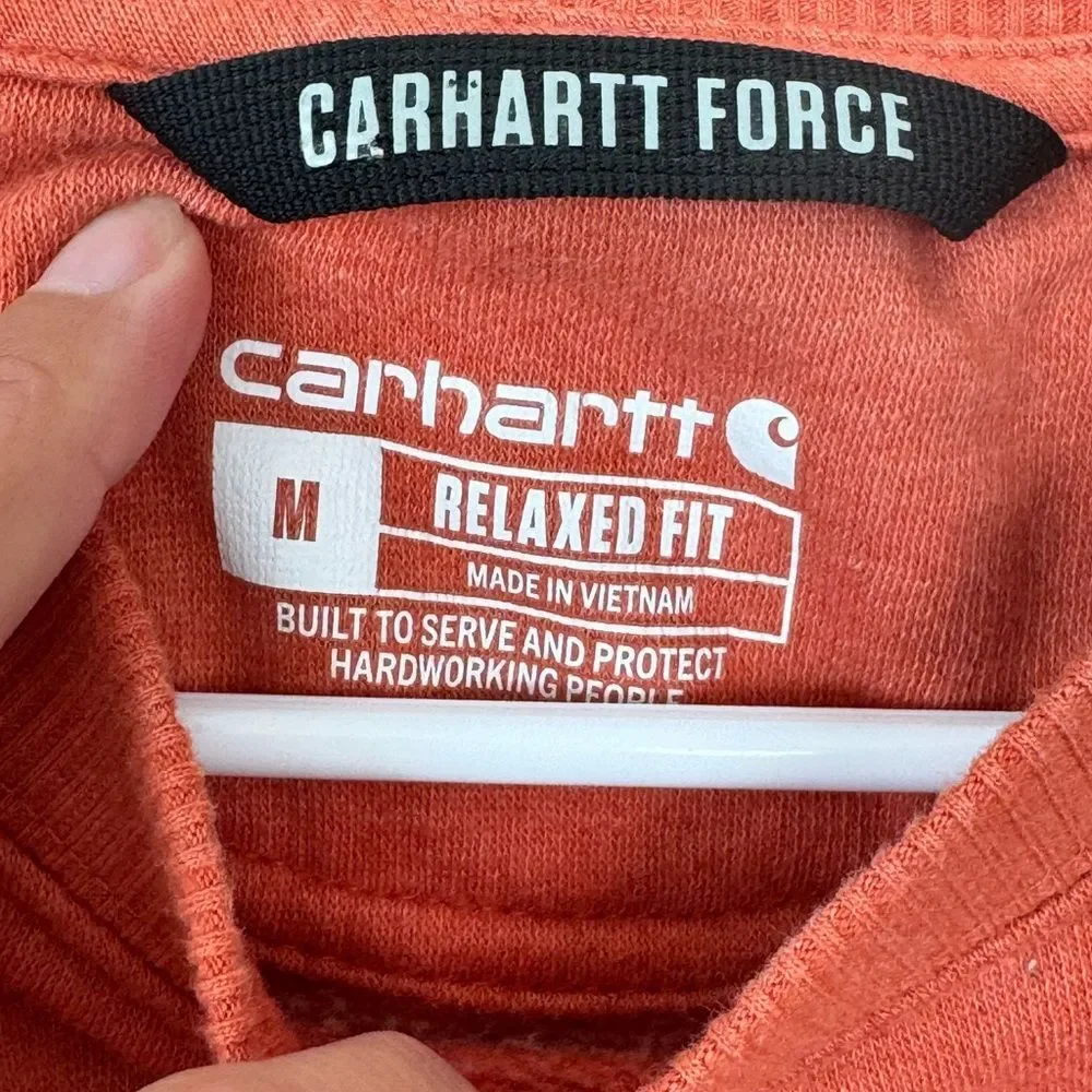 Carhartt Men’s Crewneck Sweatshirt - Rust Orange - Size Medium